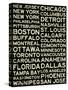 National Hockey League Cities Vintage Style-null-Stretched Canvas