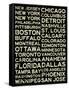 National Hockey League Cities Vintage Style-null-Framed Stretched Canvas