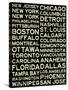 National Hockey League Cities Vintage Style-null-Stretched Canvas
