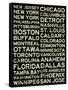 National Hockey League Cities Vintage Style-null-Framed Stretched Canvas