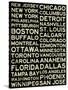 National Hockey League Cities Vintage Style-null-Stretched Canvas