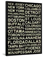 National Hockey League Cities Vintage Style-null-Framed Poster