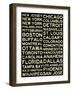 National Hockey League Cities Vintage Style-null-Framed Art Print