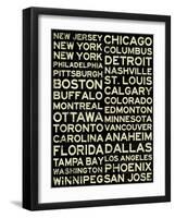 National Hockey League Cities Vintage Style-null-Framed Art Print