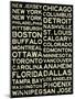 National Hockey League Cities Vintage Style-null-Mounted Art Print