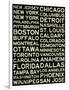 National Hockey League Cities Vintage Style-null-Framed Art Print