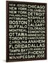 National Hockey League Cities Vintage Style-null-Framed Art Print