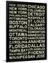 National Hockey League Cities Vintage Style-null-Framed Art Print