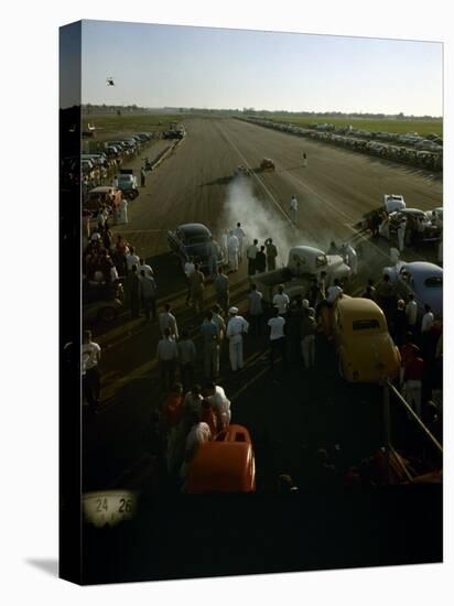 National Hot Rod Association's National Opening Drag Race Held at the Orange County Airport-Ralph Crane-Stretched Canvas