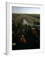 National Hot Rod Association's National Opening Drag Race Held at the Orange County Airport-Ralph Crane-Framed Photographic Print