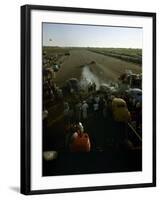 National Hot Rod Association's National Opening Drag Race Held at the Orange County Airport-Ralph Crane-Framed Photographic Print