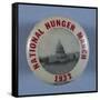 National Hunger March Button-David J. Frent-Framed Stretched Canvas