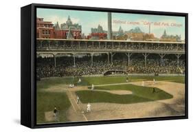 National League, Cubs Ball Park, Chicago-null-Framed Stretched Canvas