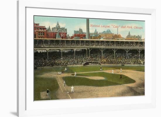 National League, Cubs Ball Park, Chicago-null-Framed Premium Giclee Print