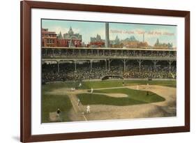 National League, Cubs Ball Park, Chicago-null-Framed Premium Giclee Print
