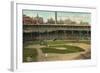 National League, Cubs Ball Park, Chicago-null-Framed Art Print