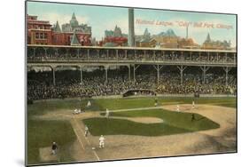 National League, Cubs Ball Park, Chicago-null-Mounted Art Print