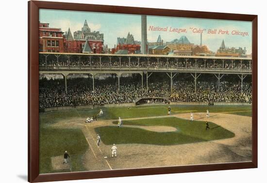 National League, Cubs Ball Park, Chicago-null-Framed Art Print