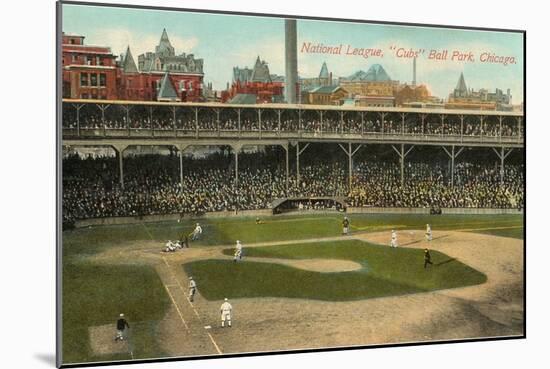 National League, Cubs Ball Park, Chicago-null-Mounted Art Print