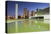 National Library, Skyscrapers, Duskbrasilia, Federal District, Brazil, South America-Ian Trower-Stretched Canvas