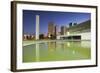 National Library, Skyscrapers, Duskbrasilia, Federal District, Brazil, South America-Ian Trower-Framed Photographic Print