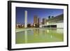 National Library, Skyscrapers, Duskbrasilia, Federal District, Brazil, South America-Ian Trower-Framed Photographic Print