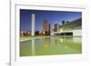 National Library, Skyscrapers, Duskbrasilia, Federal District, Brazil, South America-Ian Trower-Framed Photographic Print