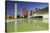 National Library, Skyscrapers, Duskbrasilia, Federal District, Brazil, South America-Ian Trower-Stretched Canvas