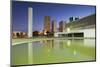 National Library, Skyscrapers, Duskbrasilia, Federal District, Brazil, South America-Ian Trower-Mounted Photographic Print