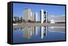 National Library, Skyscrapersbrasilia, Federal District, Brazil, South America-Ian Trower-Framed Stretched Canvas