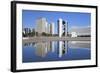 National Library, Skyscrapersbrasilia, Federal District, Brazil, South America-Ian Trower-Framed Photographic Print