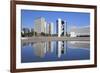 National Library, Skyscrapersbrasilia, Federal District, Brazil, South America-Ian Trower-Framed Photographic Print