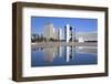 National Library, Skyscrapersbrasilia, Federal District, Brazil, South America-Ian Trower-Framed Photographic Print