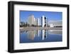 National Library, Skyscrapersbrasilia, Federal District, Brazil, South America-Ian Trower-Framed Photographic Print