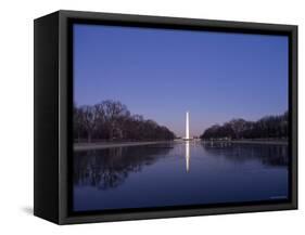 National Mall and Washington Monument at Dusk, Washington DC, USA-Michele Falzone-Framed Stretched Canvas