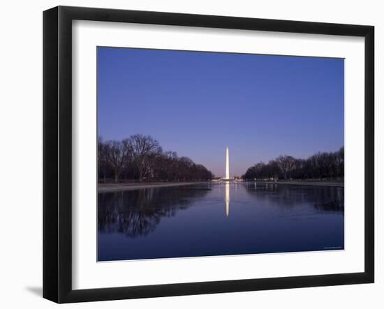 National Mall and Washington Monument at Dusk, Washington DC, USA-Michele Falzone-Framed Premium Photographic Print