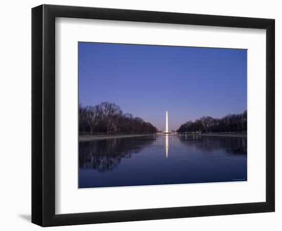 National Mall and Washington Monument at Dusk, Washington DC, USA-Michele Falzone-Framed Photographic Print