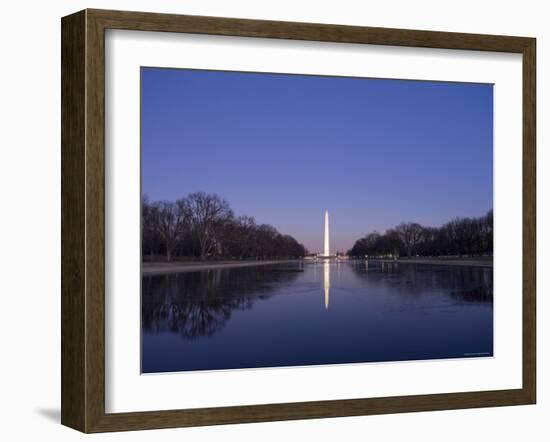 National Mall and Washington Monument at Dusk, Washington DC, USA-Michele Falzone-Framed Photographic Print