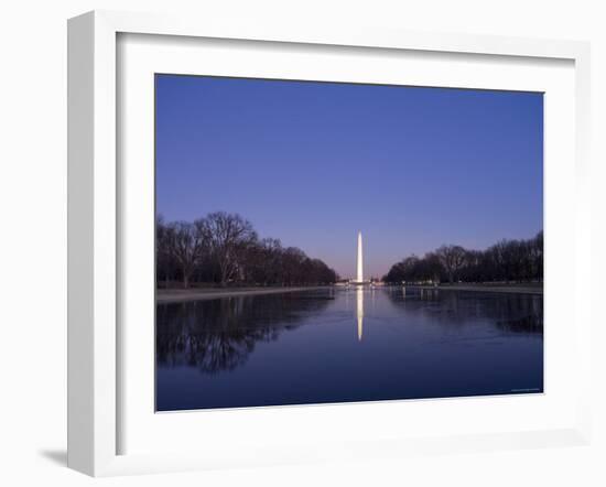 National Mall and Washington Monument at Dusk, Washington DC, USA-Michele Falzone-Framed Photographic Print