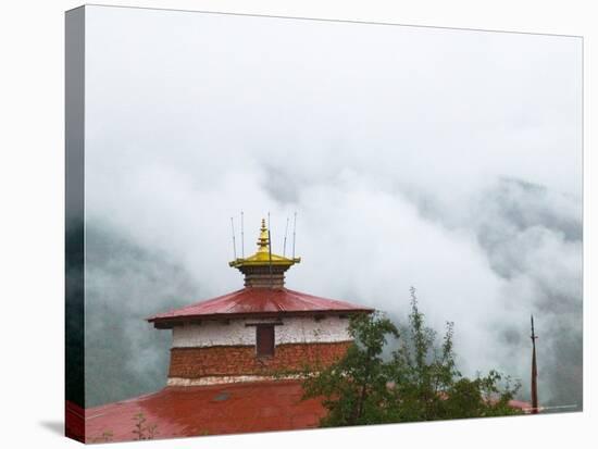 National Museum (Ta Dzong) in Mist, Paro, Bhutan-Keren Su-Stretched Canvas