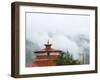 National Museum (Ta Dzong) in Mist, Paro, Bhutan-Keren Su-Framed Photographic Print