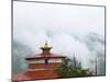 National Museum (Ta Dzong) in Mist, Paro, Bhutan-Keren Su-Mounted Photographic Print