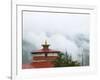 National Museum (Ta Dzong) in Mist, Paro, Bhutan-Keren Su-Framed Photographic Print