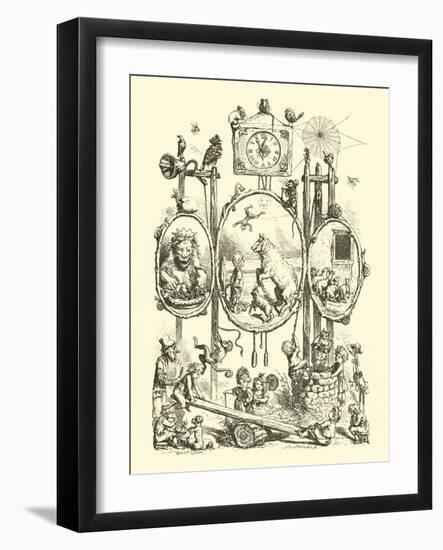 National Nursery Rhymes, Frontispiece-Ernest Henry Griset-Framed Giclee Print