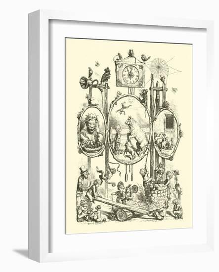 National Nursery Rhymes, Frontispiece-Ernest Henry Griset-Framed Giclee Print