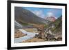 National Park Landmannalaugar in Iceland. the Green Stone Rock and Stream in the Gorge-kavram-Framed Photographic Print