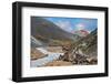 National Park Landmannalaugar in Iceland. the Green Stone Rock and Stream in the Gorge-kavram-Framed Photographic Print