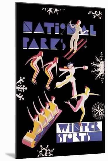 National Park's Winter Sports-Dorothy Waugh-Mounted Art Print