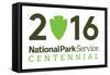 National Park Service Centennial - Logo-Lantern Press-Framed Stretched Canvas