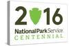 National Park Service Centennial - Logo-Lantern Press-Stretched Canvas
